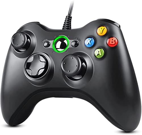 Zexrow Xbox 360 Контролер, USB Жичен Gamepad Џојстик Со Подобрени Двојни Вибрации И Ergономски Дизајн За Microsoft Xbox 360 &засилувач; Тенок &засилувач; Компјутер Windows 7/8/10