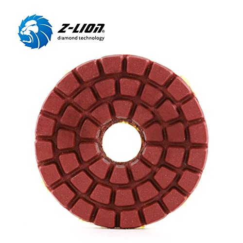 Z-lion 3pcs 2 '' Diamond Polishing Isling Discs Abrasives Поставени за стаклен керамички кварц гранит мермер камен бетон мелење 150