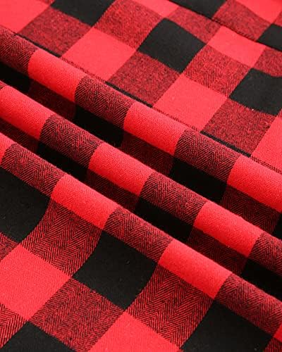 Uillnoodu hilsенски фланел карирани кошули со долги ракави редовно вклопување на копчето по секојдневен памук