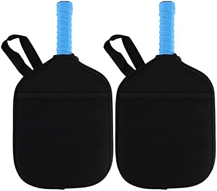 Обвивки за лопатка на Savita 2PCS Pickleball, Neoprene Glodding Cover со внатрешни џебови и рачки за ретки за ретки за ретки за пикбол