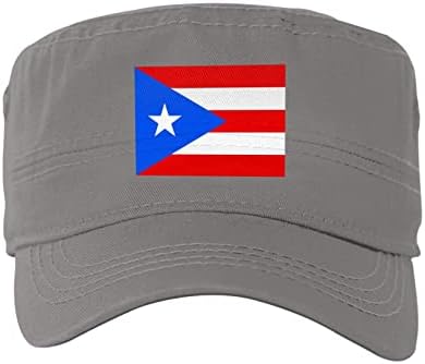 Катомски памук рамен врвен питонски армија Порто Рико знаме капа, црна унисекс прилагодлив воен стил камионџија Порто Рико знаме капа