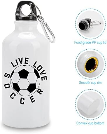 Во живо loveубов фудбалски спортови шишиња со вода вакуум изолирани алуминиум еднократно со капаци од кригла за кампување за велосипеди велосипеди