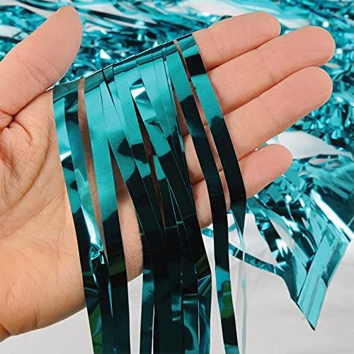 Beistle 1-Ply Metallic Plastic Fringe Gleam 'N завеса Фото штанд за свадбени невестински туш за роденденски материјали за роденденски