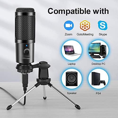 UXZDX USB микрофон компјутер кондензатор микрофон вокал за снимање Студио микрофон за You Tube Video Chating Game Podcast