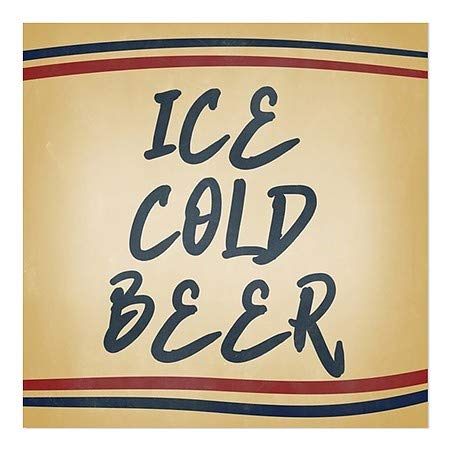 CGSignLab | Ледено ладно пиво -Несталгија ленти Врвот на прозорецот | 24 x24