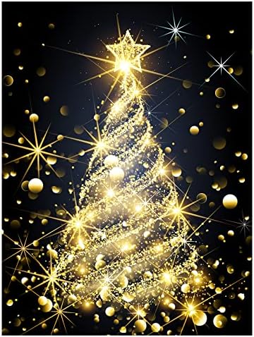 Комплети за сликарство на новогодишно дрво за уметност за возрасни Божиќни целосни дупки со дијамантски точки слики за почетници, 5Д