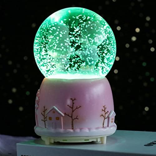 Zgjhff креативни светла во боја лебдат снегулки бела месечина двојка стаклена кристална топка музичка кутија Танабата роденденски подарок