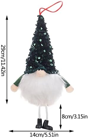 Божиќни кукли Декорација Божиќ легален брадавици со безлична кукла Сјај во Dark Man Doll Crown of Dwarf Vintage Christmas Ornament