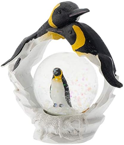 Семејната фигура на жолт врат пингвин 45мм сјај за сјај на снежен глобус