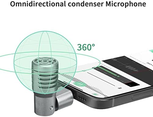 Боја BY-P4D надворешен мини молња микрофон за iPhone ipad ipod ios Protable & лесен приклучок и репродукција на професионален кондензатор мали микрофони за микрофони за видео сним