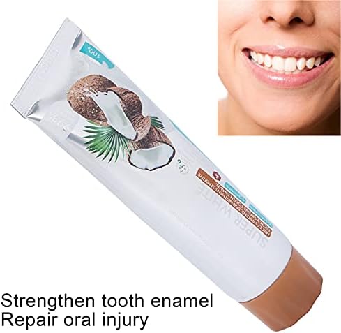 Паста за заби, органски кокос кокос паста за заби ја зајакнува емајлот за чувствителни заби