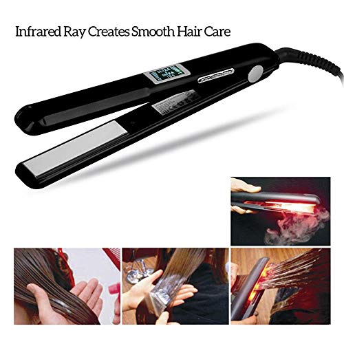 Професионална ултразвучна инфрацрвена нега на коса Ironелезо за обновување на оштетената коса ЛЦД -екранот за третман на коса styler железна коса затегнување, инфрацрв
