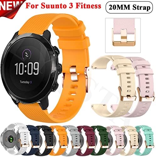 Замена на Trdybsk Watchband for Suunto 3 Fitness Silicone нараквица Спортска лента за зглобови за Suunto 3 Fitness Smart Watch