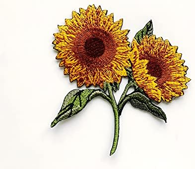 Tyga_thai th Убави сончогледни цвеќиња во лето лого1 закрпи Апликации везени шие на железо на лепенка за ранец за фармерки фармерки маица