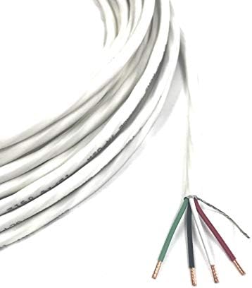Прилагодена кабелска врска 16 Guage AWG CL3 Оценет 4 проводник заштитени кабел за жици за звучникот на плинум, 100 метри пожари во wallид, јакна во бел пленум ПВЦ, 99,9% чист голи