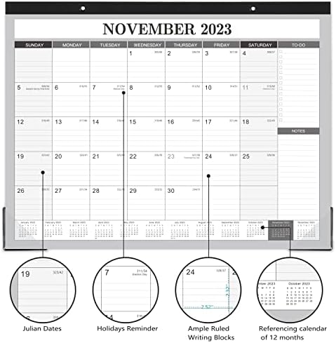 2023-2024 Календар на бирото-Календар на голема биро 2023-2024, јули 2023 година-декември 2024 година, 18 месеци Планирање, 22 '' × 17