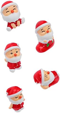 Kesyoo 5pcs смола Дедо Мраз декори Микро уредување смола занаети Божиќни украси за Божиќ