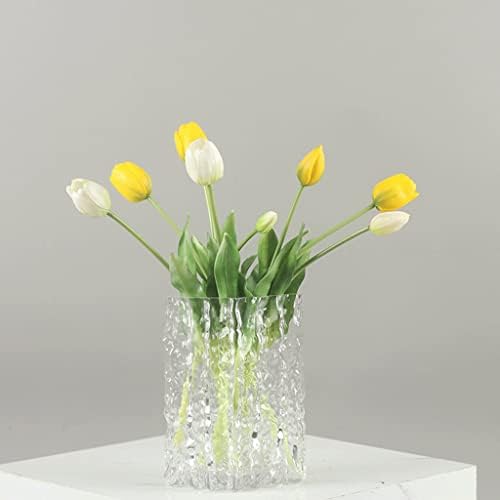Jgqgb симулација лале лажна вода постави цветни таблети трпезариска светлина луксузна дневна соба минималистички модел на простории украси