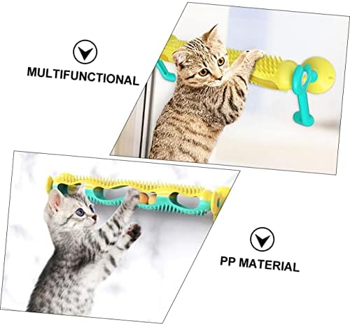 Ipetboom catnip играчка играчка со мачка за триење на мозаик wallид со закачалка за тренирање на патеки за мачиња во затворен играчки играчки опрема за жолто гребење домашн?