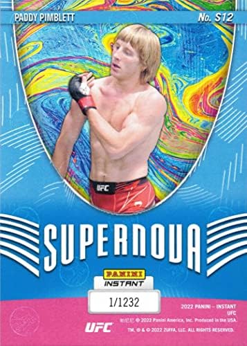 2022 Panini Instant Supernova S12 Peddy Pimblett UFC картичка
