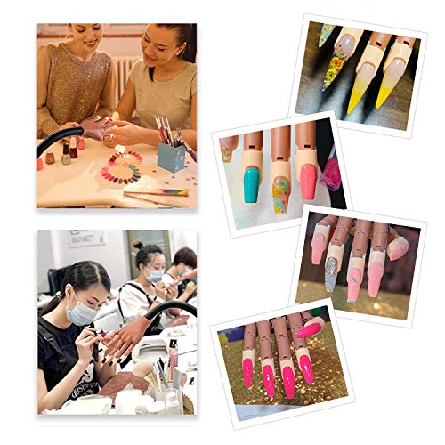 Практика за обука на ноктите рака за акрилни нокти-флексибилни комплети за обука на ноктите, лажни лажни манекенски модел со воз со 300 парчиња