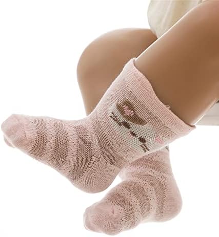 Vwu Бебе дете Детско чорапи памук на глуждот Тенки за дишење на животни 6 пакувања 0-8 години