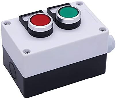 WTUKMO 22mm 10A 440V 1NO 1NC Црвен зелен знак Моментно копче на копчето за прекинувачи на копчето за прекинувачи на копчето за прекинувачи