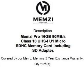 MEMZI PRO 16gb Класа 10 90MB / s Микро Sdhc Мемориска Картичка Со SD Адаптер ЗА DOOGEE Мобилни Телефони