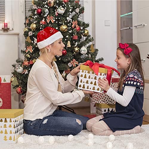 Божиќна Капа За Возрасни, Унисекс Пријатна Капа На Дедо Мраз со Снегулки За Божиќ Нова Година Празнични Празнични Забави
