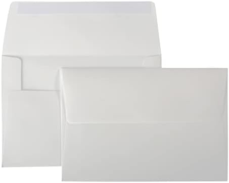 Ц6 Луксузен Плик За Испраќање - 12 пакети водоотпорни Пликови за Испраќање, 116 х 162мм бел Плик За Покана За Свадба, Дипломирање, Роденден, 220гсм, 4,5 х 6,4 инчи