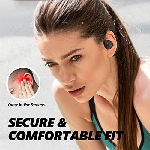 Отворени Слушалки За Уши, Bluetooth 5.3 Слушалки СО 60H Playtime IPX7 Водоотпорни Безжични Слушалки Извонреден Врвен Звук Вистински Безжични