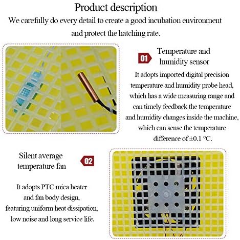 АЛРЕМО 103234536 48 Автоматски Инкубатор За Вртење Јајца Дигитален Инкубатор Контрола На Влажноста На Температурата За Пилешко Живина Хачер