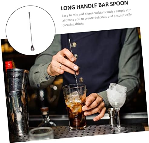 Bestonzon Bar Spoon Muddler за коктели постави еспресо размахване за мешани пијалоци коктел коктел мешање лажица мешање кафе лажици