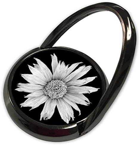 Град 3Дроза Печат - Цвеќиња - црно -бела фотографија на сушен максимилијански сончоглед на црно. - Телефонски прстен