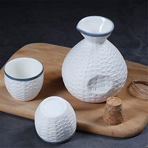Yfqhdd едноставни чаши за ради постави практична гроздобер керамичка јапонска колекција Sake Cups Поставете бар за вино