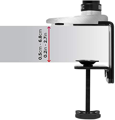 Дуроник монитор за рака DM653 | Трикратен компјутерски биро за напојување со гас | Црна | Прилагодлива висина | За три LCD-екрани