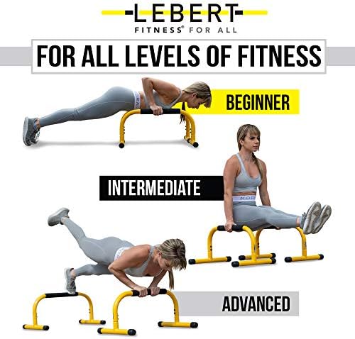 Леберт фитнес паралета, поттикнете на натопи на станицата за натопи - Совршена за опрема за вежбање дома и гаража за вежбање - гимнастика, калистеника, обука на сила