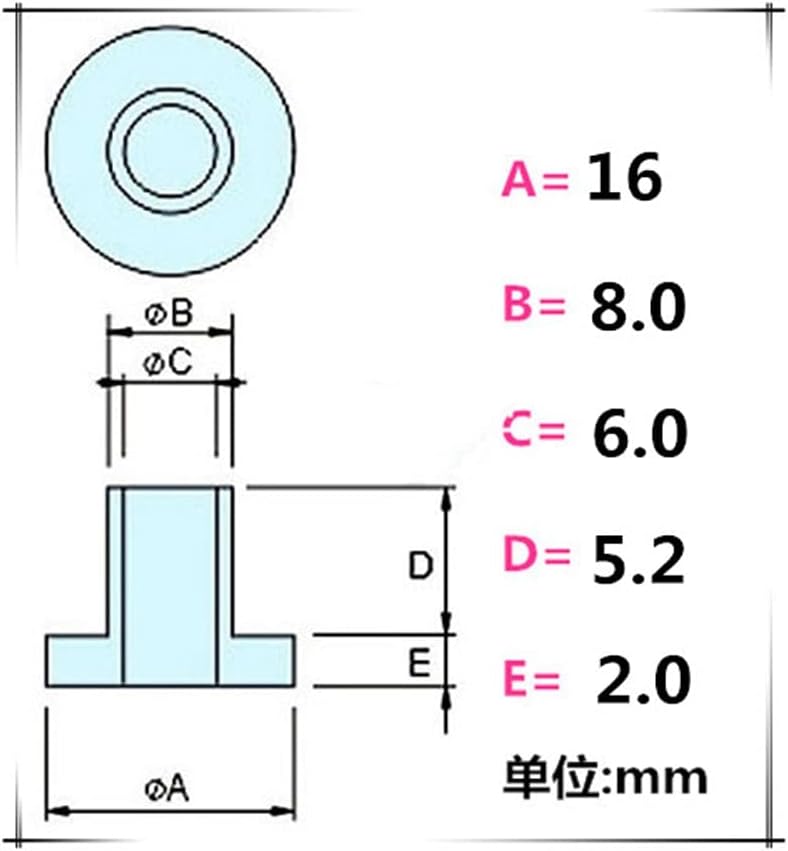 50 парчиња 6мм Внатрешен Дијаметар Т-Тип Изолациски Дихтунзи Најлон Пластични Чекор Транзистор Подлошки Обвивка Задржување Прстен
