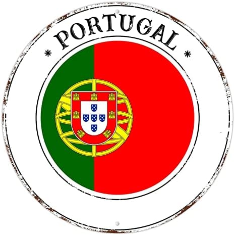 Португалски алуминиумски метален венец знак Португалско знаме метална калај калај плакета дома декор шик стил 'рѓа без вода, отпорни на патетиотски метални венци ?