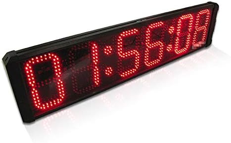 Зикидонголај салата тајмер одбројувањето на часовникот LED тајмер за трчање 8 инчи 6 цифри Голем надворешен маратон Електронски одбројување на часовникот Temporizador de Gi