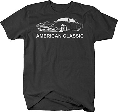 Американски класичен грмотевица Т-птица гроздобер автомобили графички маица за мажи