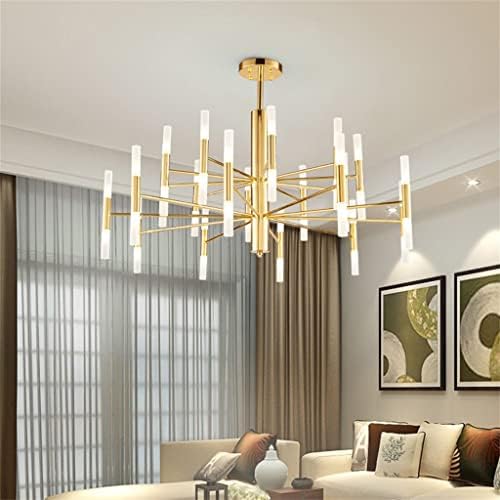 CZDYUF Едноставен дизајн на лустер уметност суспендирана приврзова светилка осветлување дома златна црна декорација дневна соба светла