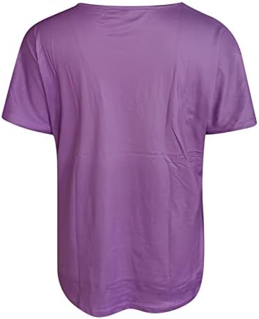 2023 летни врвови за жени Симпатична маица за печатење на пеперутка против кошули со вратот, облечени обични маички ретро лабава