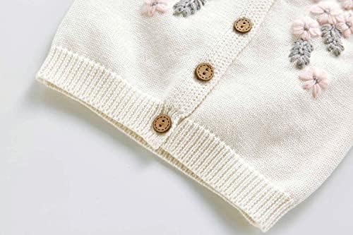 Miccina Бебе дете за момчиња девојчиња кардиган џемпер новороденче кабел за новороденче плетено ирско копче за затворање на јакна на пролет