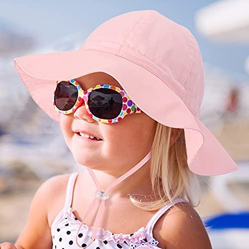 Бебе девојче сонце капа upf 50+ надворешно флопи УВ зраци за заштита на сонце Широк капаче за плажа на плажа