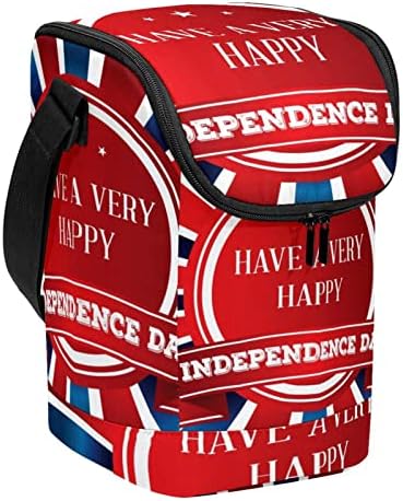 Торби за ручек За Жени Мажи, Изолирани Американци Среќен Ден На Независноста Торба За Торби За Ручек Со Прилагодлив Ремен За Рамо За Училиште,
