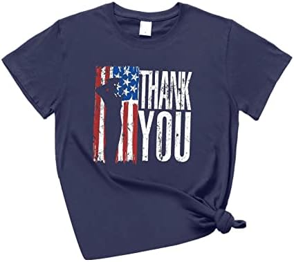 Слоевита Кошула Со Долги Ракави Жени Знаме НА САД Ви Благодариме Кошула Жени Смешни Летни Кратки Кошули со Долги Ракави за