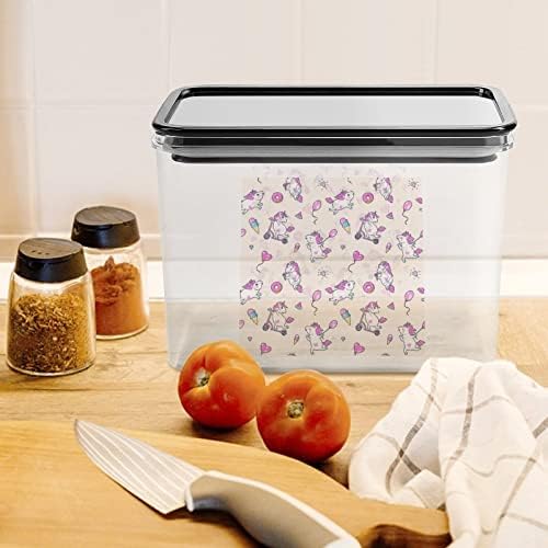 Слатки Мали Еднорози Контејнер За Складирање Храна Пластични Проѕирни Кутии За Складирање Со Капак За Заптивка
