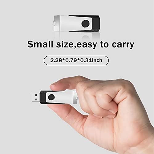 USB Flash Drive 8gb 5 Пакет, WOOLKEN USB 2.0 Мемориски Стап со Врвки Вртливи Погони На Палецот Рефус МУЛТИ Пакет USB Диск Pendrive