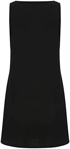 Letulенски летен глуварче фустан за печатење секси чипка ленти за чипка, обични резервоари без ракави, модни тркалезни вратот за замав.